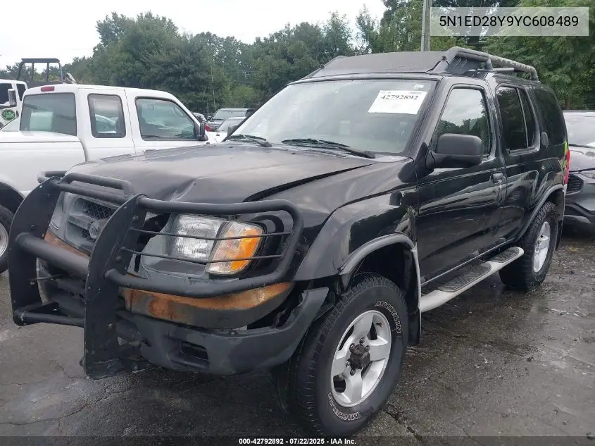 2000 Nissan Xterra Se/Xe VIN: 5N1ED28Y9YC608489 Lot: 42792892