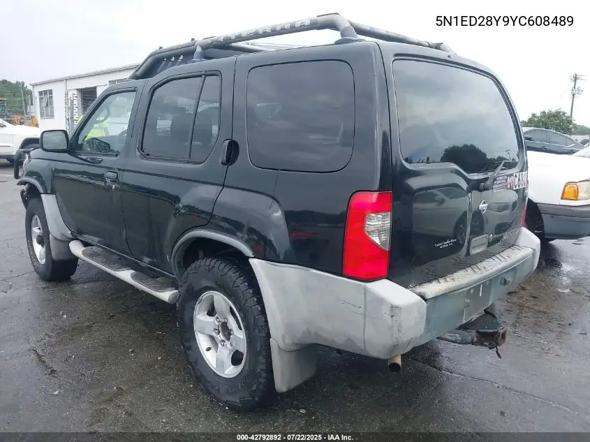 2000 Nissan Xterra Se/Xe VIN: 5N1ED28Y9YC608489 Lot: 42792892