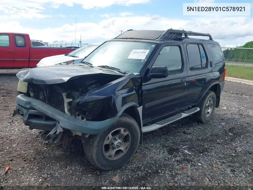 2001 Nissan Xterra Xe VIN: 5N1ED28Y01C578921 Lot: 42247395
