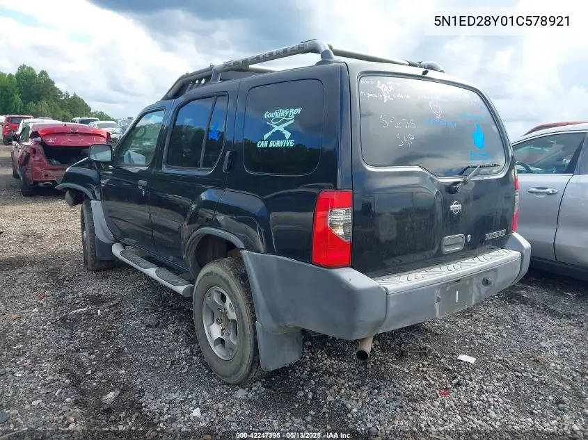 2001 Nissan Xterra Xe VIN: 5N1ED28Y01C578921 Lot: 42247395