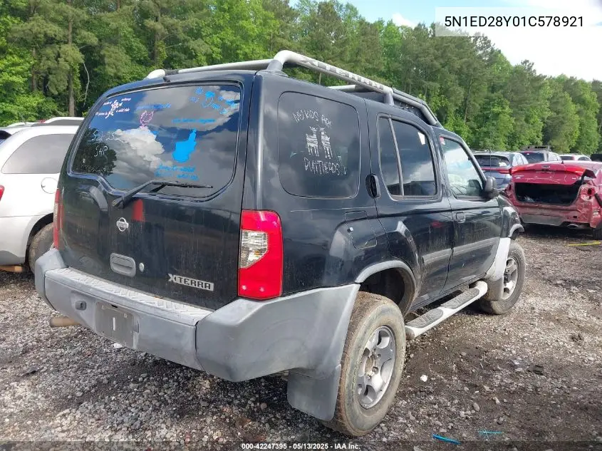 2001 Nissan Xterra Xe VIN: 5N1ED28Y01C578921 Lot: 42247395