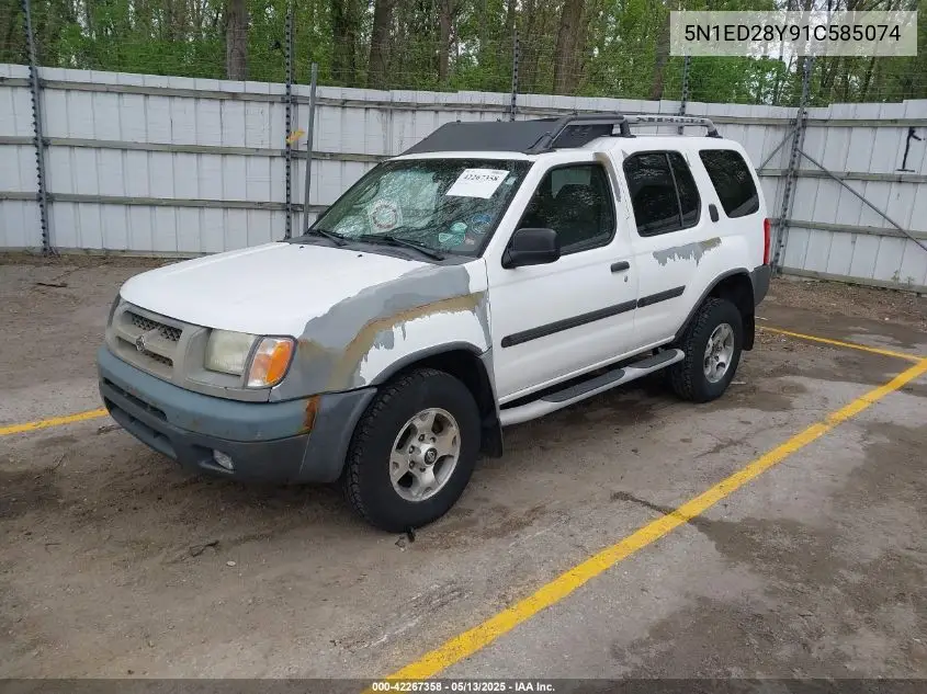2001 Nissan Xterra Xe VIN: 5N1ED28Y91C585074 Lot: 42267358