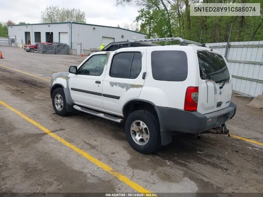 2001 Nissan Xterra Xe VIN: 5N1ED28Y91C585074 Lot: 42267358