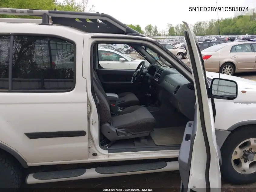 2001 Nissan Xterra Xe VIN: 5N1ED28Y91C585074 Lot: 42267358