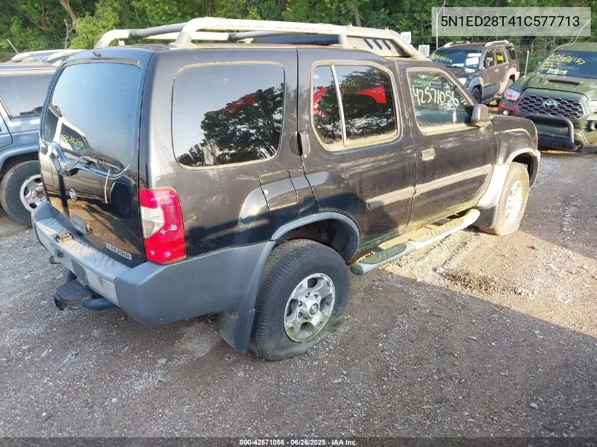 2001 Nissan Xterra Xe-V6 VIN: 5N1ED28T41C577713 Lot: 42571056