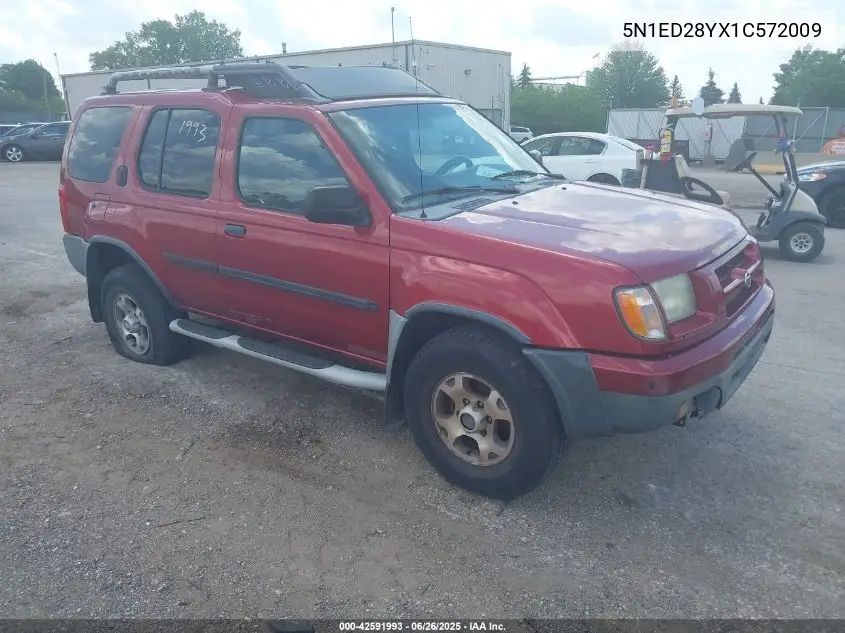 2001 Nissan Xterra Xe VIN: 5N1ED28YX1C572009 Lot: 42591993
