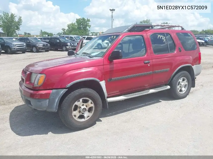 2001 Nissan Xterra Xe VIN: 5N1ED28YX1C572009 Lot: 42591993
