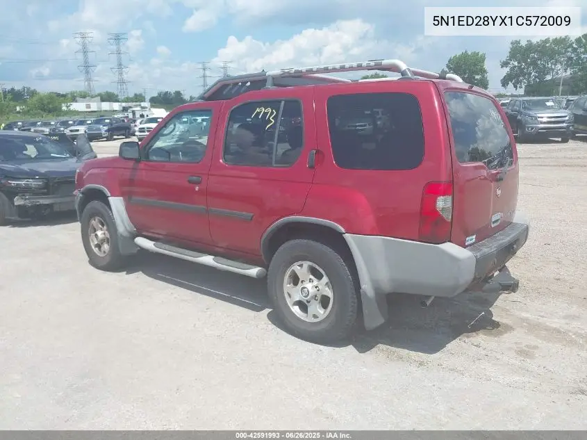 2001 Nissan Xterra Xe VIN: 5N1ED28YX1C572009 Lot: 42591993