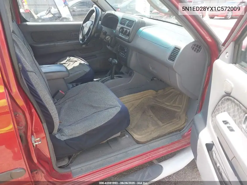 2001 Nissan Xterra Xe VIN: 5N1ED28YX1C572009 Lot: 42591993