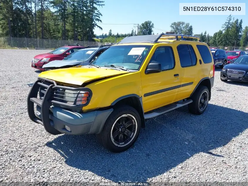 2001 Nissan Xterra Se VIN: 5N1ED28Y61C574310 Lot: 42618057