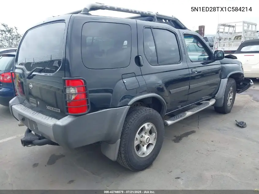 2001 Nissan Xterra Xe-V6 VIN: 5N1ED28TX1C584214 Lot: 42766579