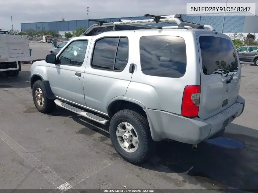 2001 Nissan Xterra Xe VIN: 5N1ED28Y91C548347 Lot: 42784083