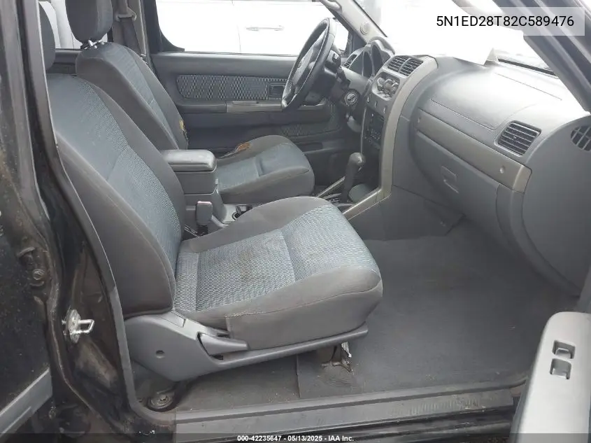 2002 Nissan Xterra Se VIN: 5N1ED28T82C589476 Lot: 42235647