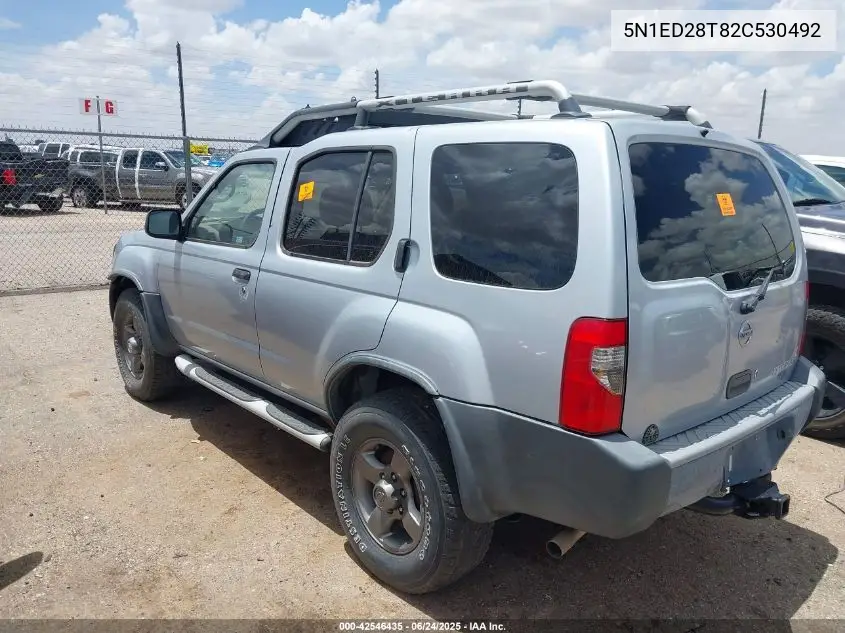 2002 Nissan Xterra Xe VIN: 5N1ED28T82C530492 Lot: 42546435