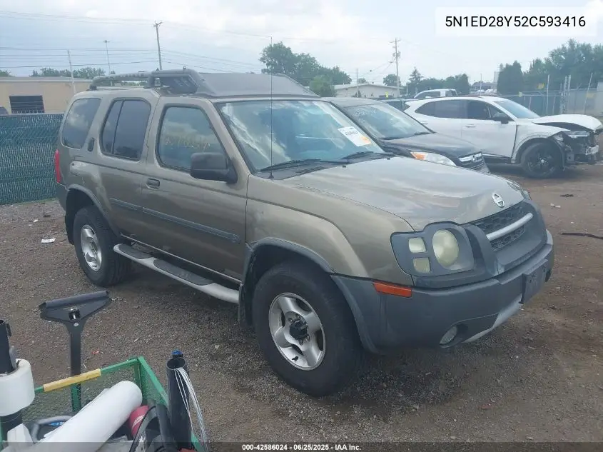 2002 Nissan Xterra Xe VIN: 5N1ED28Y52C593416 Lot: 42586024