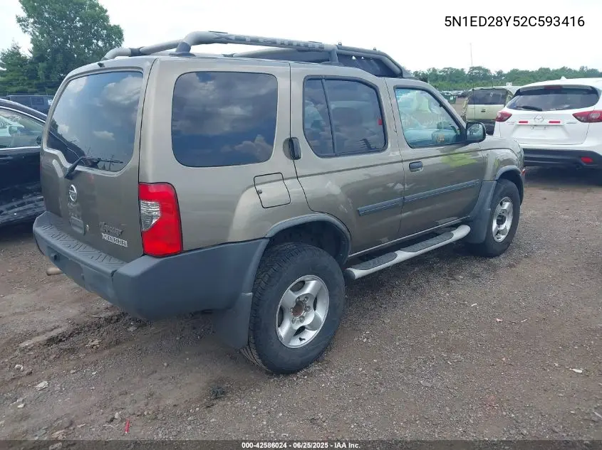 2002 Nissan Xterra Xe VIN: 5N1ED28Y52C593416 Lot: 42586024