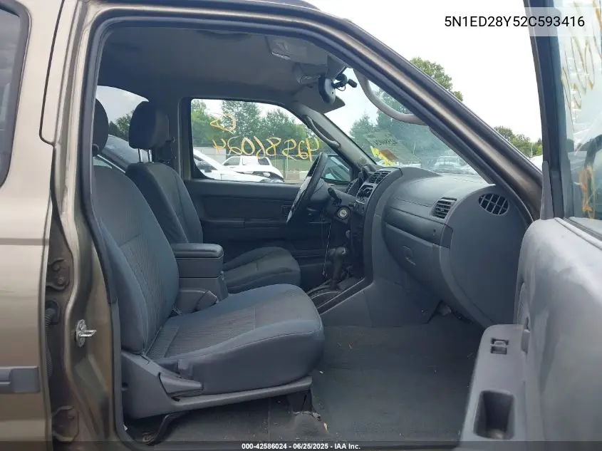 2002 Nissan Xterra Xe VIN: 5N1ED28Y52C593416 Lot: 42586024
