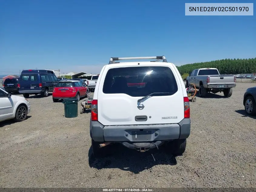 2002 Nissan Xterra Xe VIN: 5N1ED28Y02C501970 Lot: 42777164
