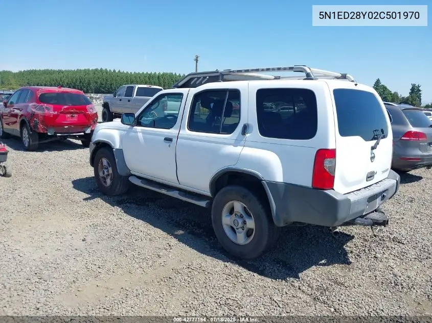 2002 Nissan Xterra Xe VIN: 5N1ED28Y02C501970 Lot: 42777164