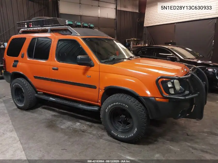 2003 Nissan Xterra Xe VIN: 5N1ED28Y13C630933 Lot: 42183584