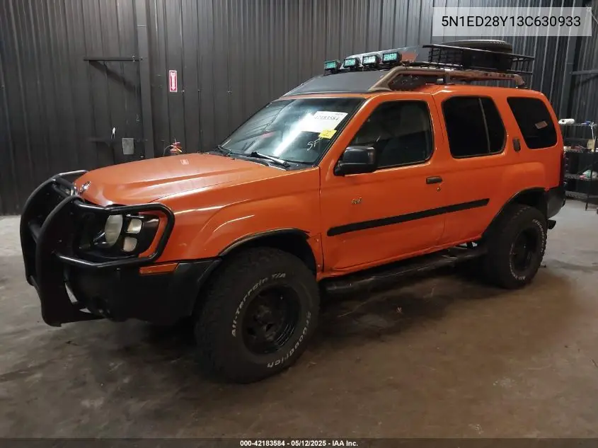 2003 Nissan Xterra Xe VIN: 5N1ED28Y13C630933 Lot: 42183584