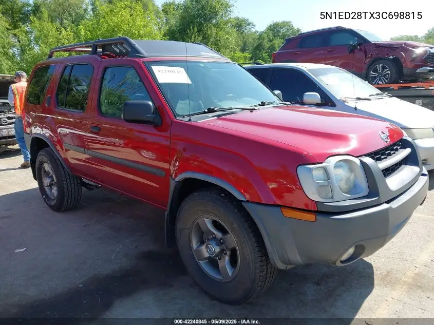 2003 Nissan Xterra Se VIN: 5N1ED28TX3C698815 Lot: 42240845