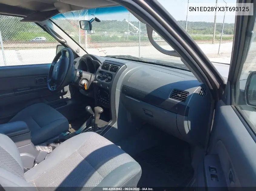 2003 Nissan Xterra Se/Xe VIN: 5N1ED28YX3T693125 Lot: 42582862