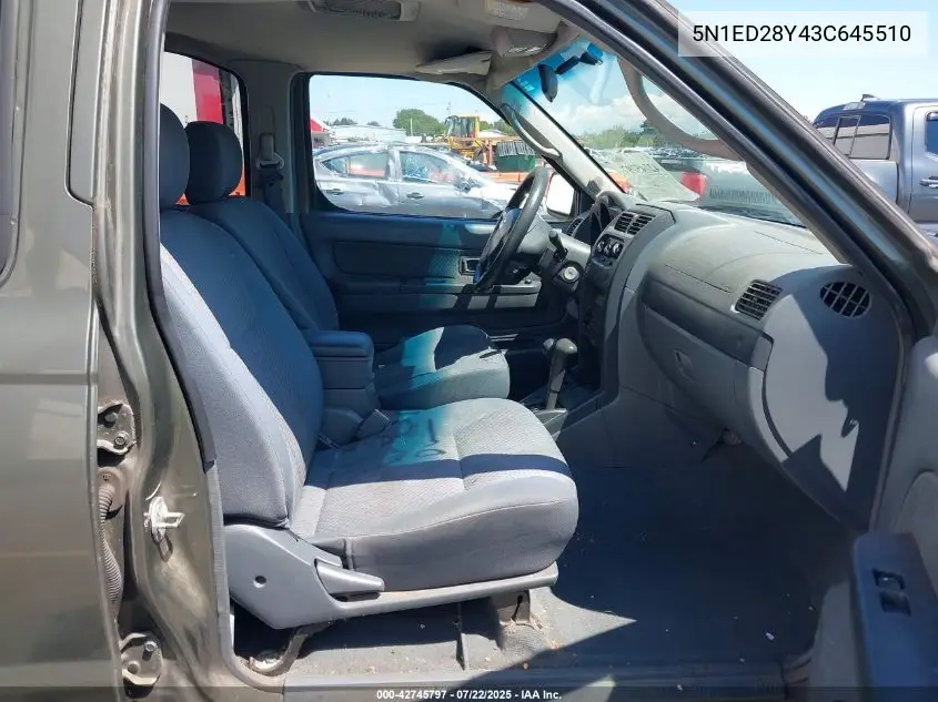 2003 Nissan Xterra Xe VIN: 5N1ED28Y43C645510 Lot: 42745797