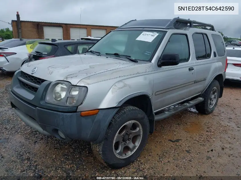 2004 Nissan Xterra Se VIN: 5N1ED28T54C642590 Lot: 42197780