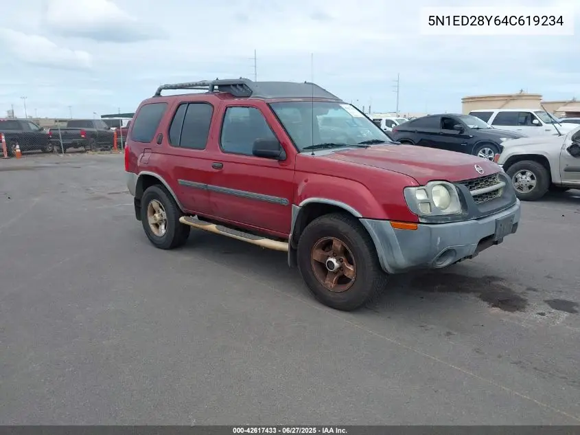 2004 Nissan Xterra Xe VIN: 5N1ED28Y64C619234 Lot: 42617433