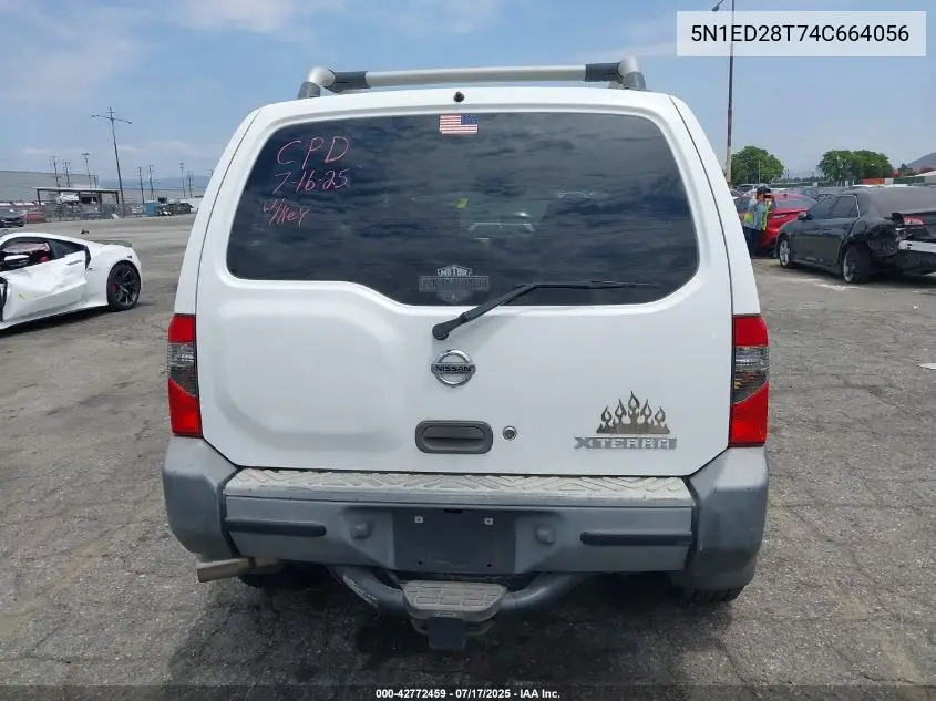 2004 Nissan Xterra Xe VIN: 5N1ED28T74C664056 Lot: 42772459