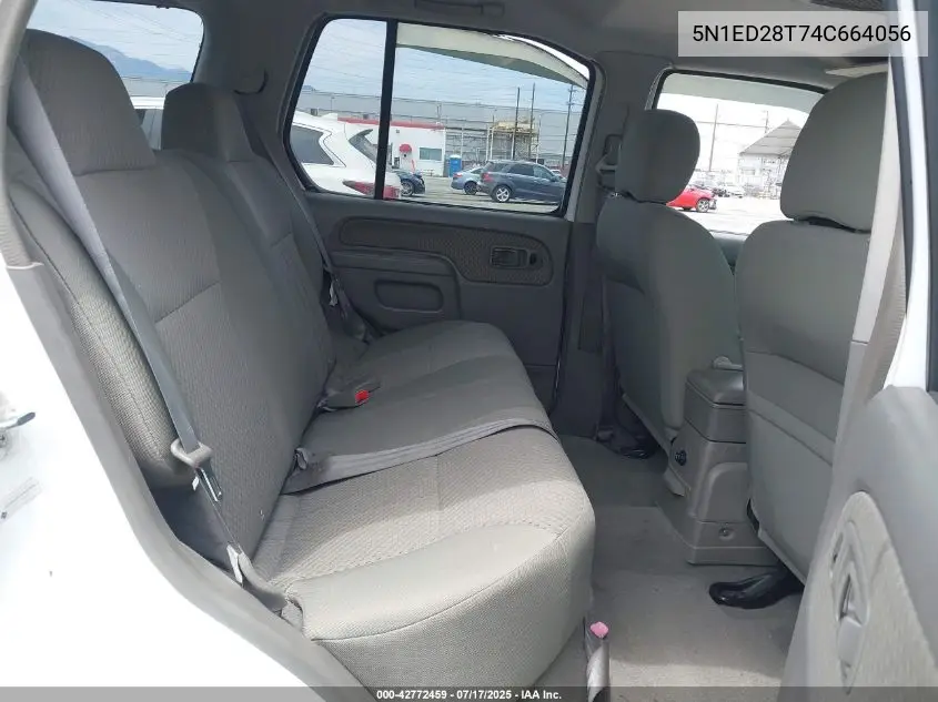 2004 Nissan Xterra Xe VIN: 5N1ED28T74C664056 Lot: 42772459