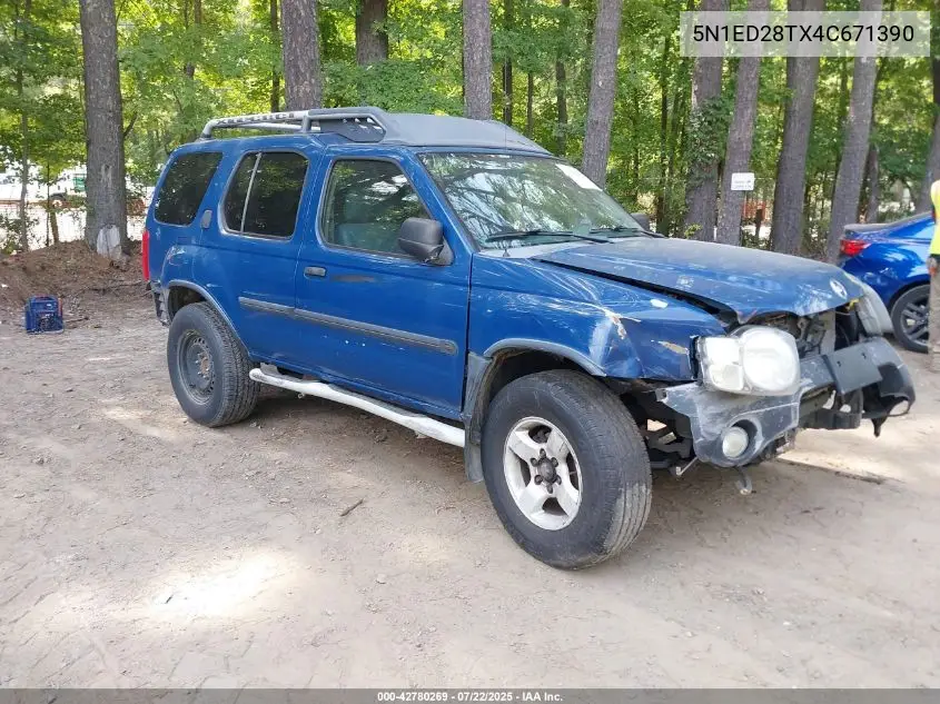 2004 Nissan Xterra Xe VIN: 5N1ED28TX4C671390 Lot: 42780269