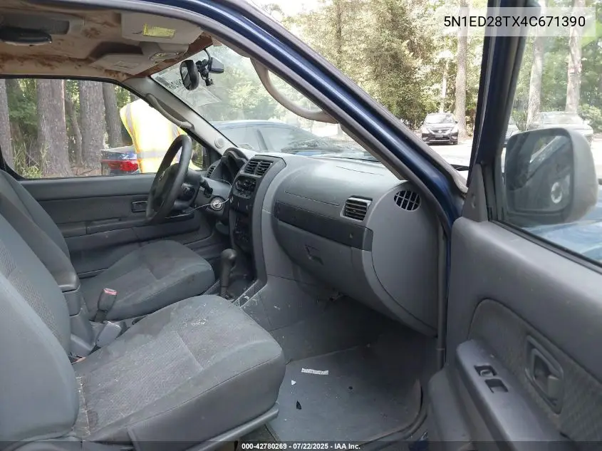 2004 Nissan Xterra Xe VIN: 5N1ED28TX4C671390 Lot: 42780269