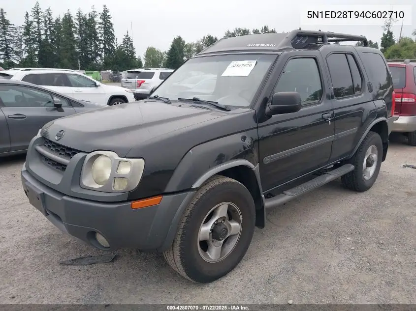 2004 Nissan Xterra Se VIN: 5N1ED28T94C602710 Lot: 42807070