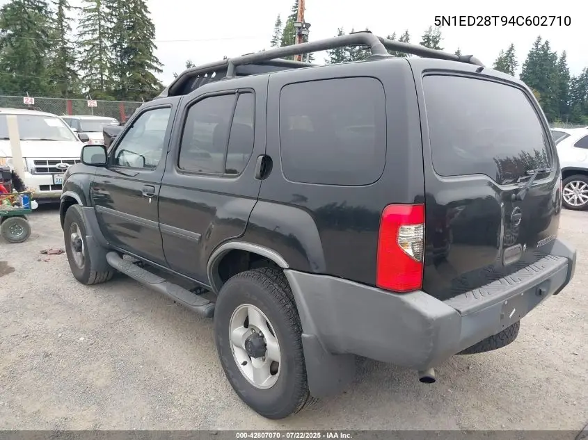 2004 Nissan Xterra Se VIN: 5N1ED28T94C602710 Lot: 42807070