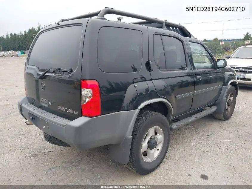 2004 Nissan Xterra Se VIN: 5N1ED28T94C602710 Lot: 42807070