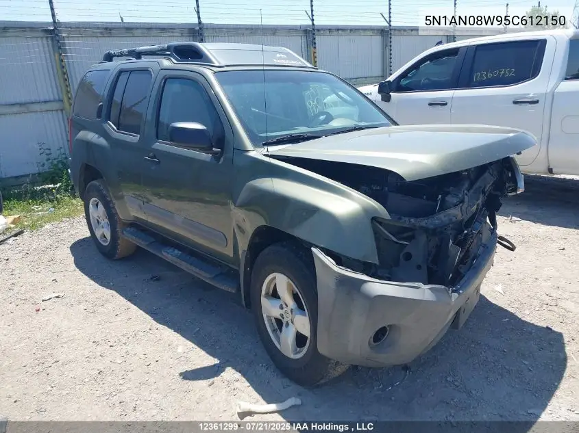 2005 Nissan Xterra Se VIN: 5N1AN08W95C612150 Lot: 12361299