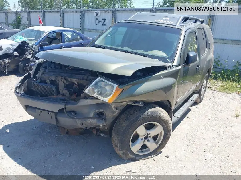 2005 Nissan Xterra Se VIN: 5N1AN08W95C612150 Lot: 12361299