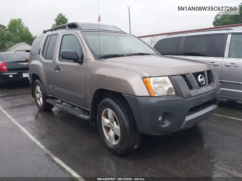 2005 Nissan Xterra Off Road/S/Se VIN: 5N1AN08W35C627260 Lot: 42207927