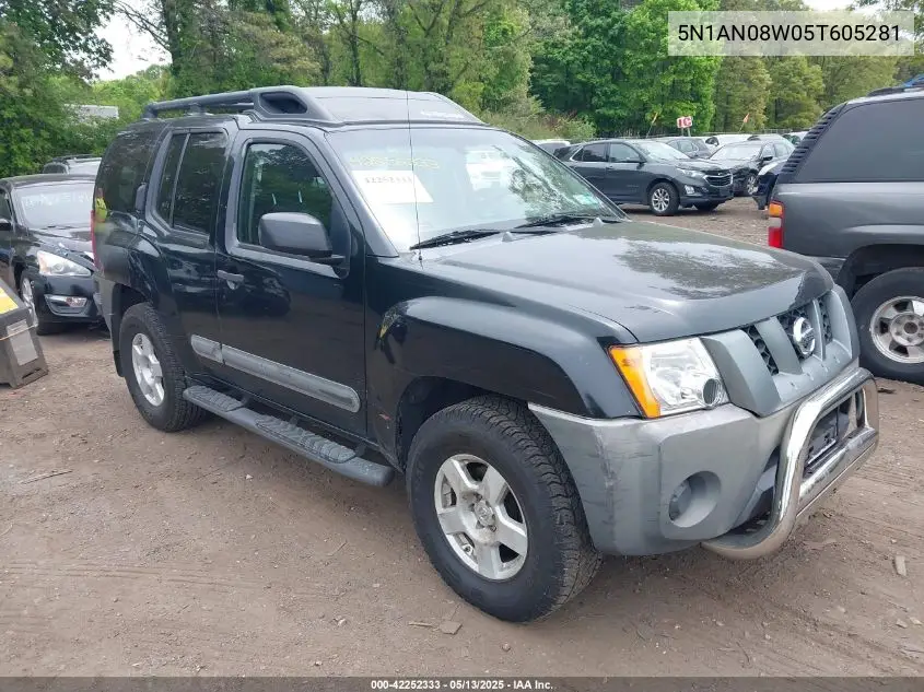 2005 Nissan Xterra Off Road/S/Se VIN: 5N1AN08W05T605281 Lot: 42252333