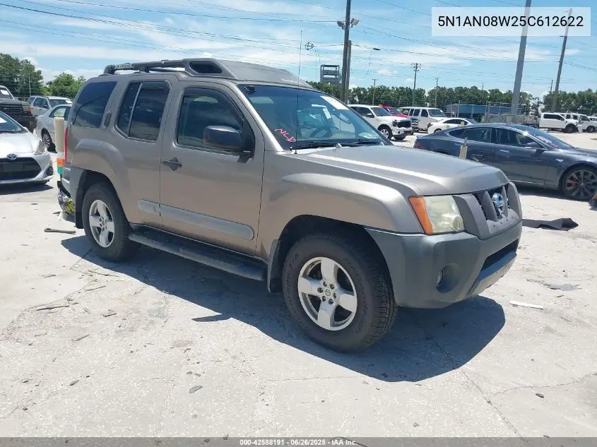 2005 Nissan Xterra Off Road/S/Se VIN: 5N1AN08W25C612622 Lot: 42588191
