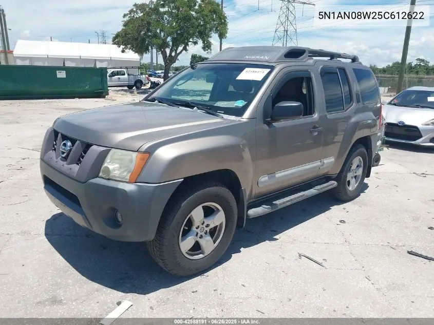 2005 Nissan Xterra Off Road/S/Se VIN: 5N1AN08W25C612622 Lot: 42588191
