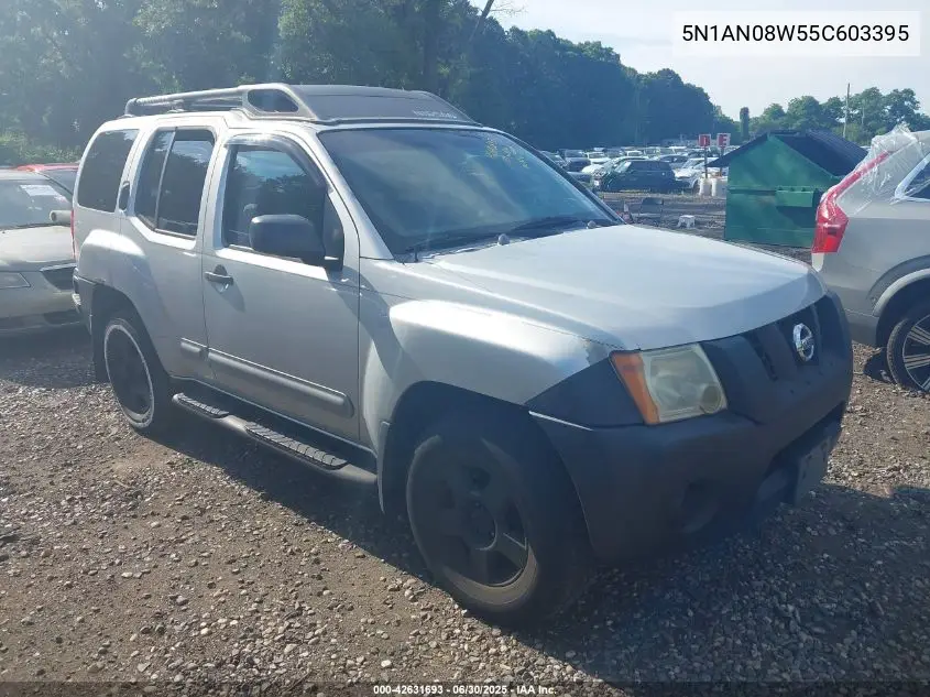 2005 Nissan Xterra S VIN: 5N1AN08W55C603395 Lot: 42631693