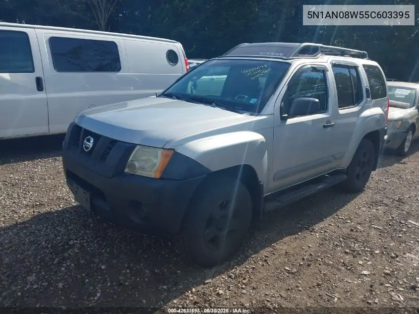 2005 Nissan Xterra S VIN: 5N1AN08W55C603395 Lot: 42631693