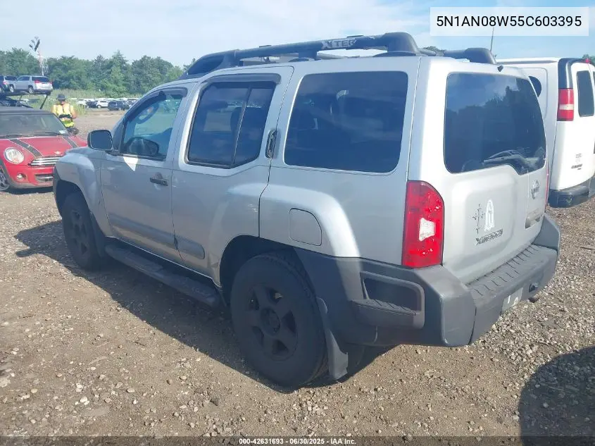 2005 Nissan Xterra S VIN: 5N1AN08W55C603395 Lot: 42631693