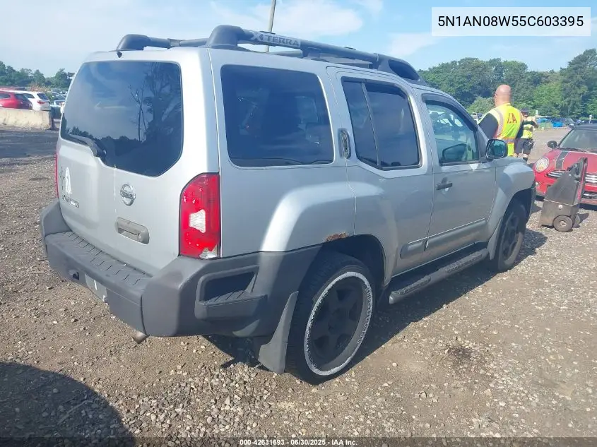 2005 Nissan Xterra S VIN: 5N1AN08W55C603395 Lot: 42631693