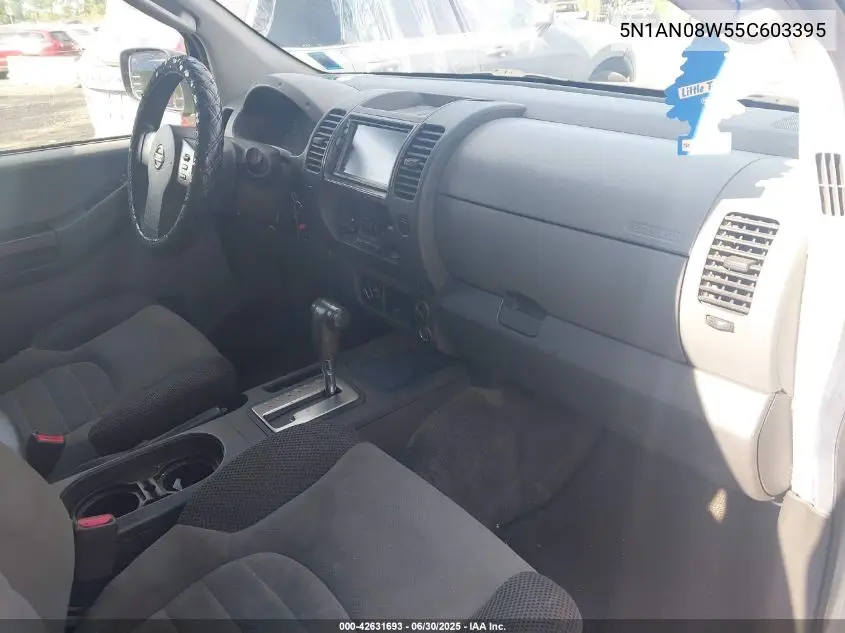 2005 Nissan Xterra S VIN: 5N1AN08W55C603395 Lot: 42631693