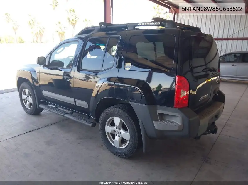 2005 Nissan Xterra Se VIN: 5N1AN08W85C658522 Lot: 42815732