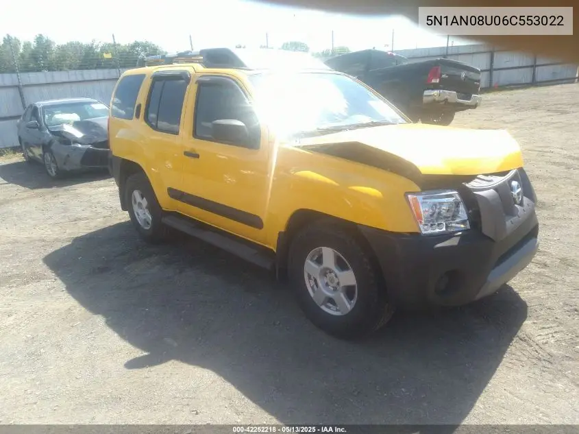 2006 Nissan Xterra S VIN: 5N1AN08U06C553022 Lot: 42252218